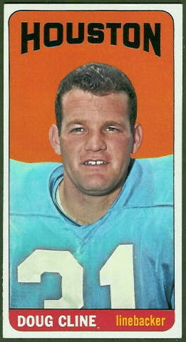 Doug Cline 1965 Topps football card Doug Cline 1965 Topps football card