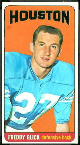 Freddy Glick 1965 Topps football card Freddy Glick 1965 Topps football card