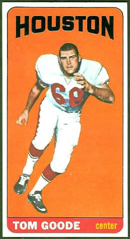 Tom Goode 1965 Topps football card