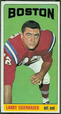 Larry Eisenhauer 1965 Topps football card