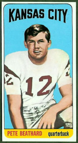 Pete Beathard 1965 Topps football card Pete Beathard 1965 Topps football card