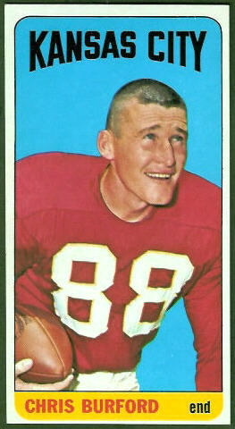 Chris Burford 1965 Topps football card