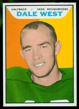 Dale West 1965 Topps CFL football card