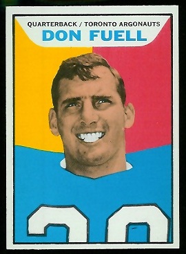 Don Fuell 1965 Topps CFL football card