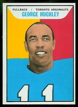 George Hughley 1965 Topps CFL football card