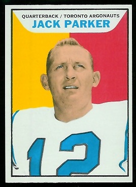 Jackie Parker 1965 Topps CFL football card Jackie Parker 1965 Topps CFL football card