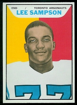 Lee Sampson 1965 Topps CFL football card