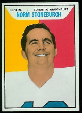 Norm Stoneburgh 1965 Topps CFL football card