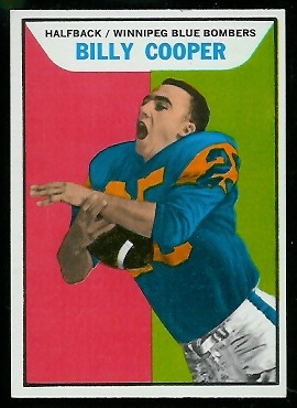 Billy Cooper 1965 Topps CFL football card