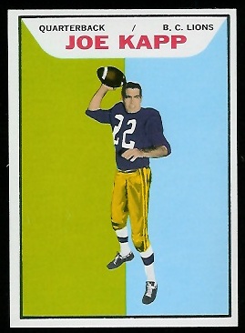 Joe Kapp 1965 Topps CFL football card Joe Kapp 1965 Topps CFL football card