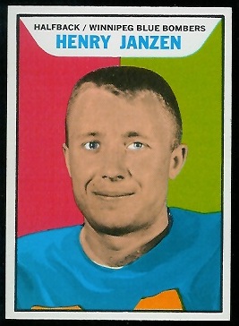 Henry Janzen 1965 Topps CFL football card