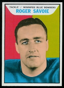 Roger Savoie 1965 Topps CFL football card