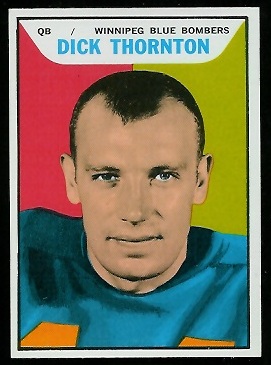 Dick Thornton 1965 Topps CFL football card