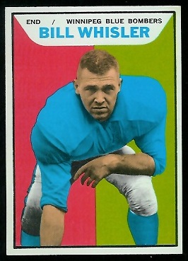 Bill Whisler 1965 Topps CFL football card