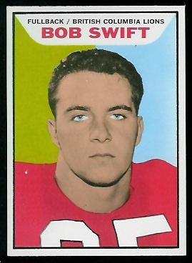 Bob Swift 1965 Topps CFL football card