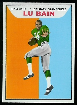 Lu Bain 1965 Topps CFL football card