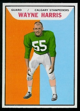 Wayne Harris 1965 Topps CFL football card Wayne Harris 1965 Topps CFL football card