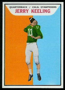 Jerry Keeling 1965 Topps CFL football card Jerry Keeling 1965 Topps CFL football card
