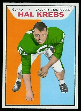 Hal Krebs 1965 Topps CFL football card