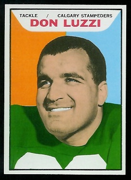 Don Luzzi 1965 Topps CFL football card