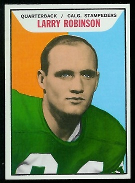 Larry Robinson 1965 Topps CFL football card