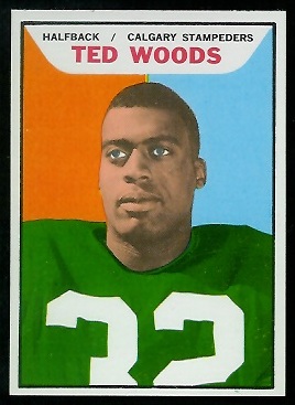 Ted Woods 1965 Topps CFL football card