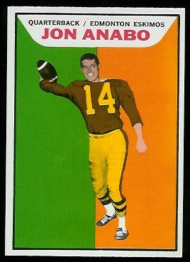 Jon Anabo 1965 Topps CFL football card