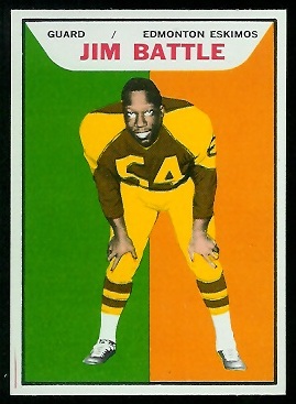 Jim Battle 1965 Topps CFL football card