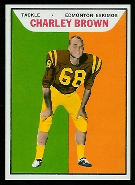 Charles Brown 1965 Topps CFL football card