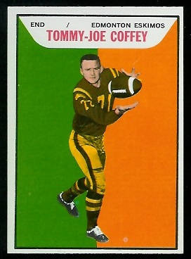 Tommy Joe Coffey 1965 Topps CFL football card Tommy Joe Coffey 1965 Topps CFL football card