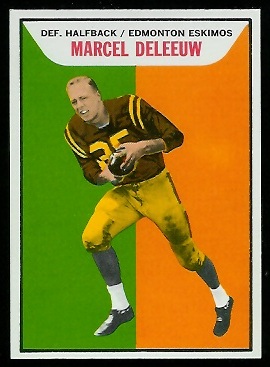 Marcel Deleeuw 1965 Topps CFL football card