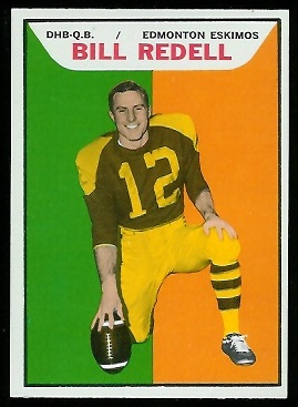 Bill Redell 1965 Topps CFL football card Bill Redell 1965 Topps CFL football card