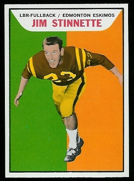 Jim Stinnette 1965 Topps CFL football card