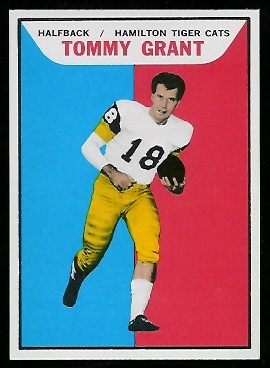 Tommy Grant 1965 Topps CFL football card Tommy Grant 1965 Topps CFL football card