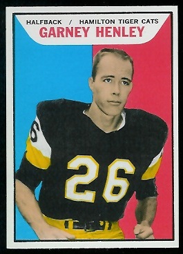 Garney Henley 1965 Topps CFL football card