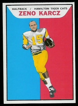 Zeno Karcz 1965 Topps CFL football card