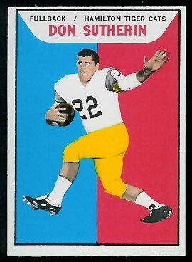 Don Sutherin 1965 Topps CFL football card