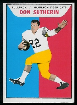 Don Sutherin 1965 Topps CFL football card Don Sutherin 1965 Topps CFL football card