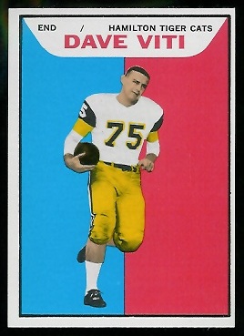 Dave Viti 1965 Topps CFL football card