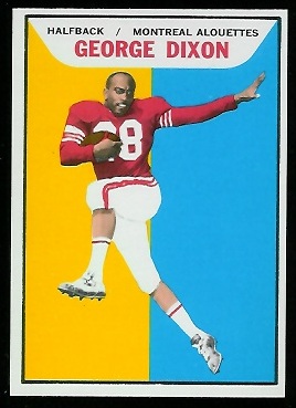 George Dixon 1965 Topps CFL football card George Dixon 1965 Topps CFL football card