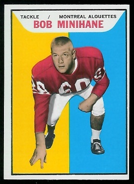Bob Minihane 1965 Topps CFL football card