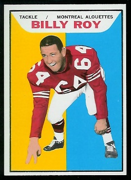 Billy Roy 1965 Topps CFL football card