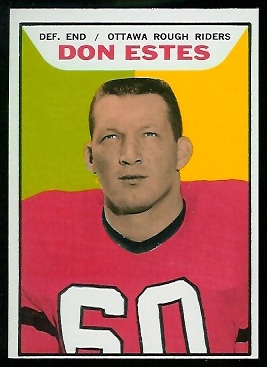 Don Estes 1965 Topps CFL football card