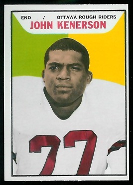 John Kenerson 1965 Topps CFL football card