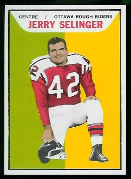 Jerry Selinger 1965 Topps CFL football card