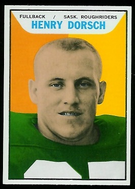 Henry Dorsch 1965 Topps CFL football card