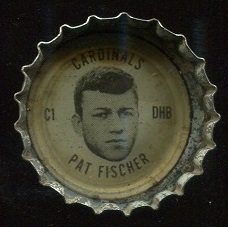 Pat Fischer 1966 Coke Caps Cardinals football card Pat Fischer 1966 Coke Caps Cardinals football card