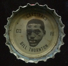 Bill Thornton 1966 Coke Caps Cardinals football card