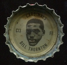 Bill Thornton 1966 Coke Caps Cardinals football card Bill Thornton 1966 Coke Caps Cardinals football card