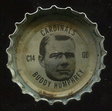 Buddy Humphrey 1966 Coke Caps Cardinals football card